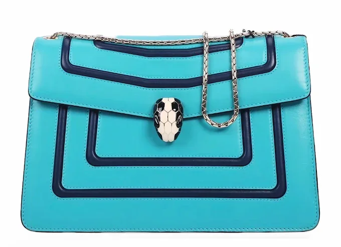 Turquoise structured chain-strap handbag from the Sassy Sisters collection
