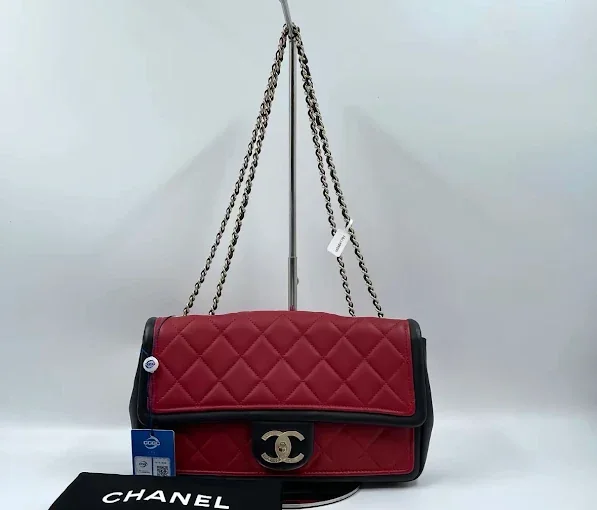 Red quilted designer handbag from the Sassy Sisters collection